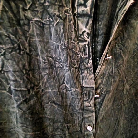 Acid-Wash Olive green swing jacket/dress - Picture 14 of 16